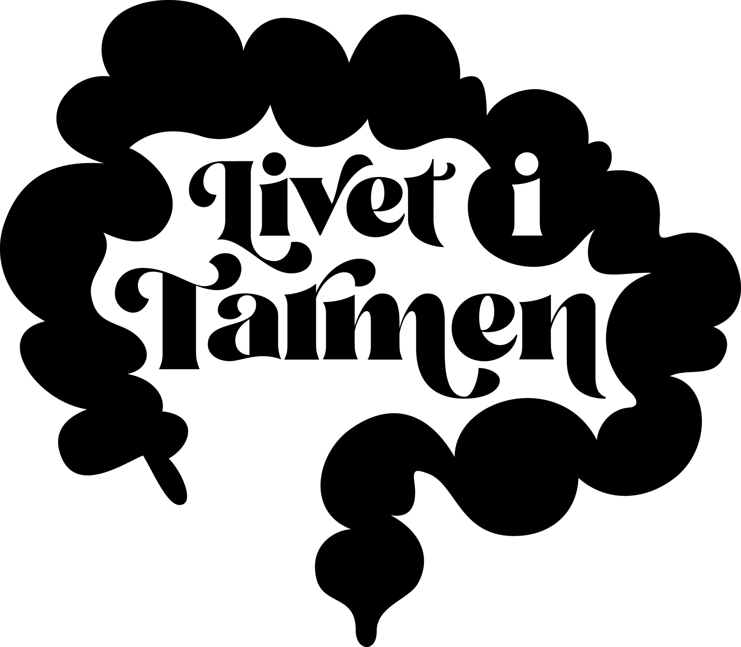 Logotyp: Illustration av en tarm som ramar in texten livet i tarmen