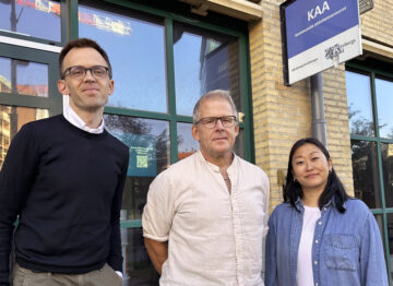 Ungdomshandläggarna Karl Peterson, Johan Dencker och Hanna Andersson på Vägledningscentrum håller i en förberedande utbildning för ungdomar som vill göra praktik. 